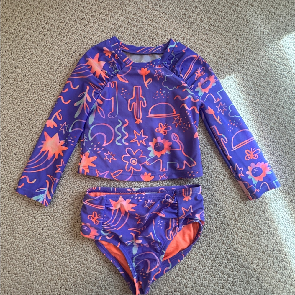Cat & Jack 50SPF rash guard set 2T
